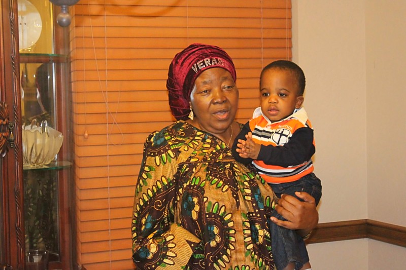 Jesse with his sweet grandma